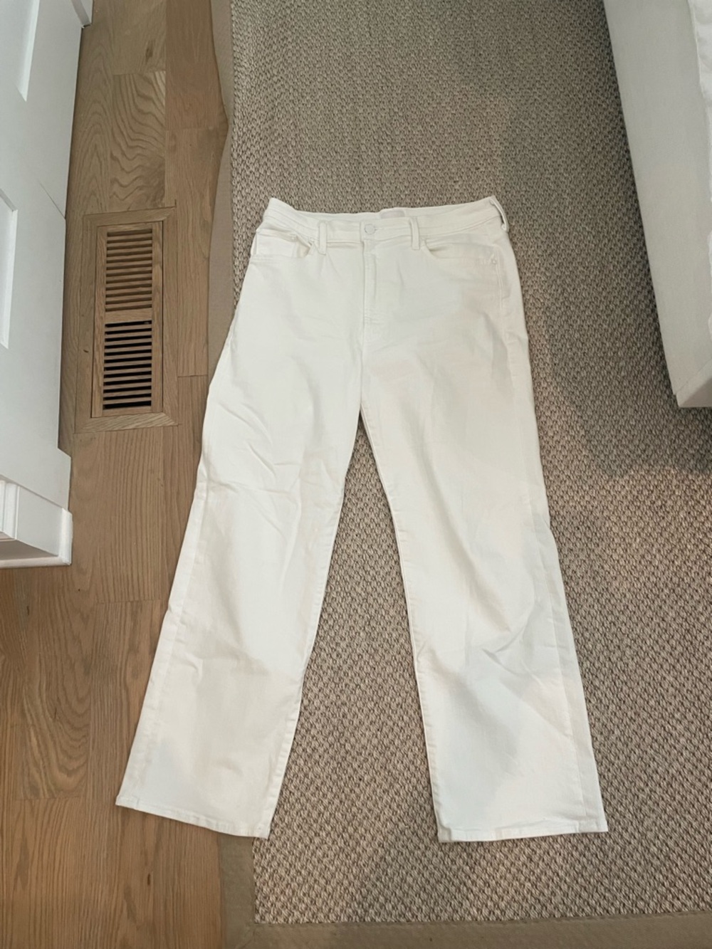 MOTHER White rambler zip ankle Women's Jeans